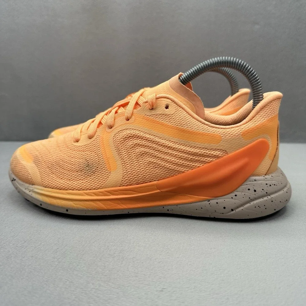 Womens Size 7.5 Lululemon Blissfeel Run 2 Shoes Flog Orange Athletic Running